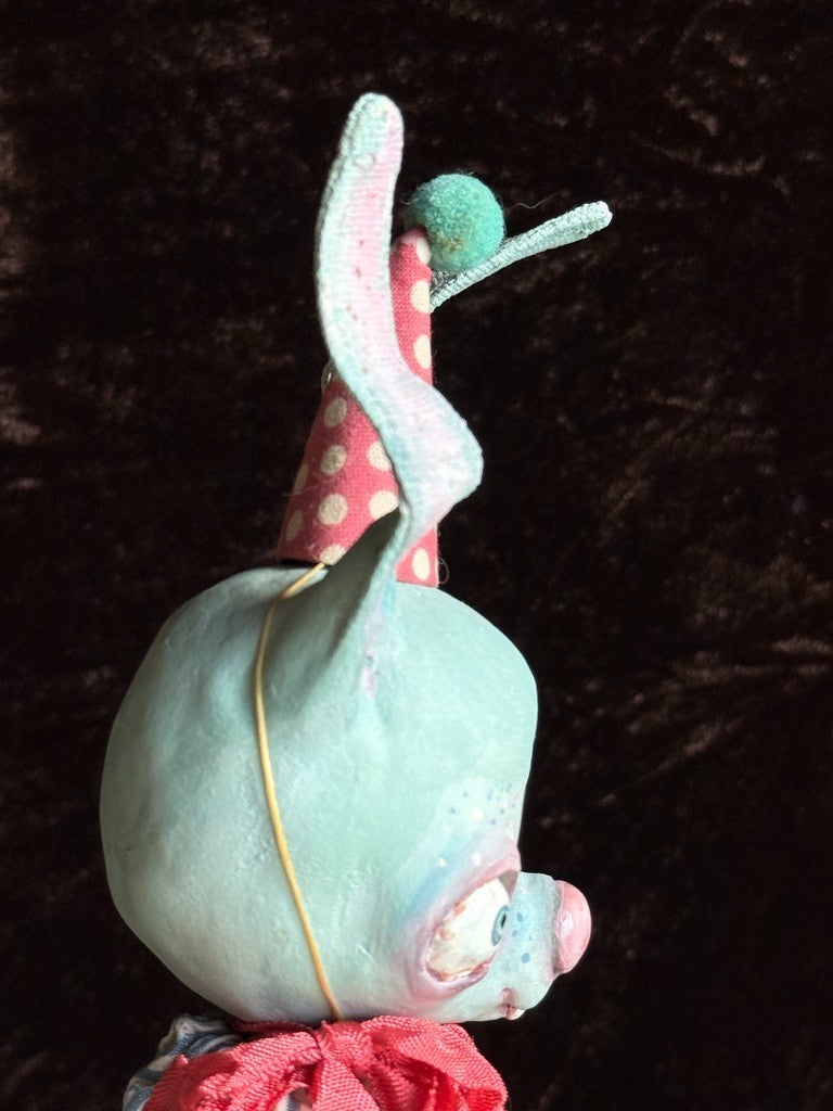 OOAK Russian Kardenchiki Artist Karina Burkatskaya 9.25" Bunny Monster Art Doll
