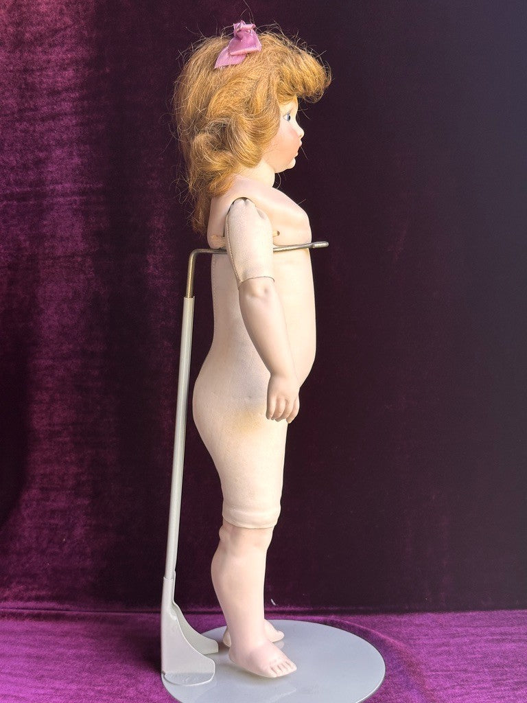 Vintage 1961 Bisque 21” Reproduction of Antique French Bru Circle Dot Doll