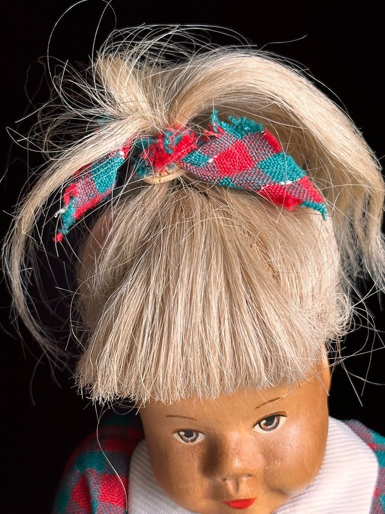 Vintage German Hildegard Krahmer Puppen 13" Carved Wooden Cloth LE Doll