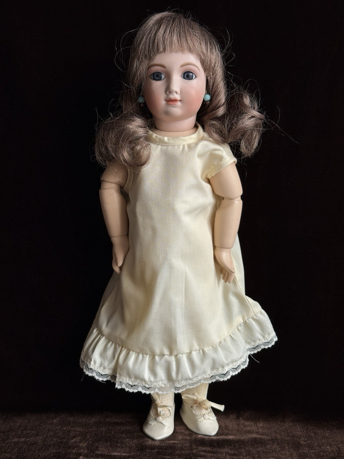 Vintage Lynda & Alan Marx Porcelain 15” Repro of Antique French Thuillier Doll