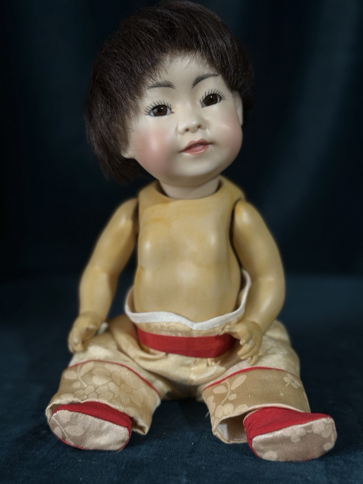 Vintage Repro of Antique German Kestner JDK 243 Oriental 10” Doll By Opal Butler