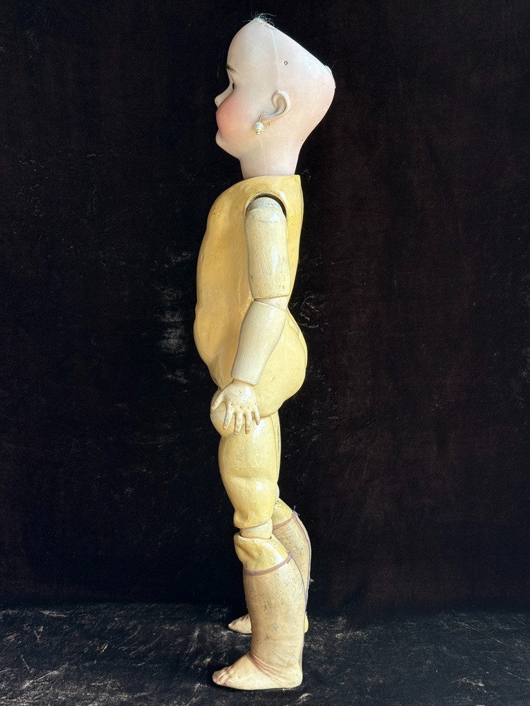 Antique German 23” Walkure Bisque Head Composition Body Doll