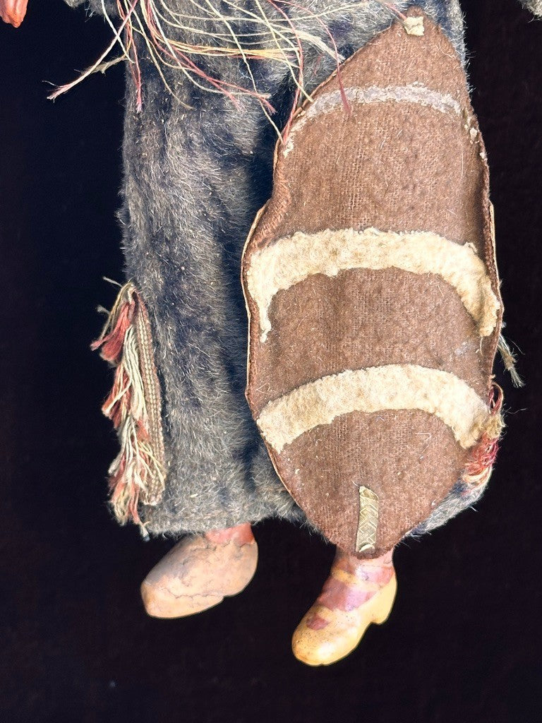 Antique German 13” Armand Marseille Native American Indian Bisque Head Doll