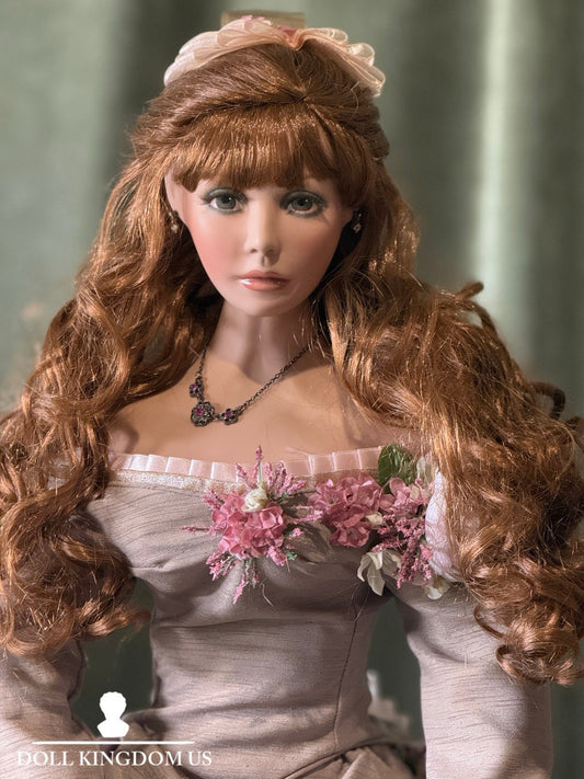 Collectible Porcelain 34” Doll “Charlyn” Pat Dezinski & Rustie LE 400 Tag/Stand