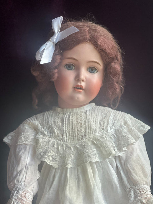 Large Lifelike Antique German 30” Kestner 171 Bisque Head Doll