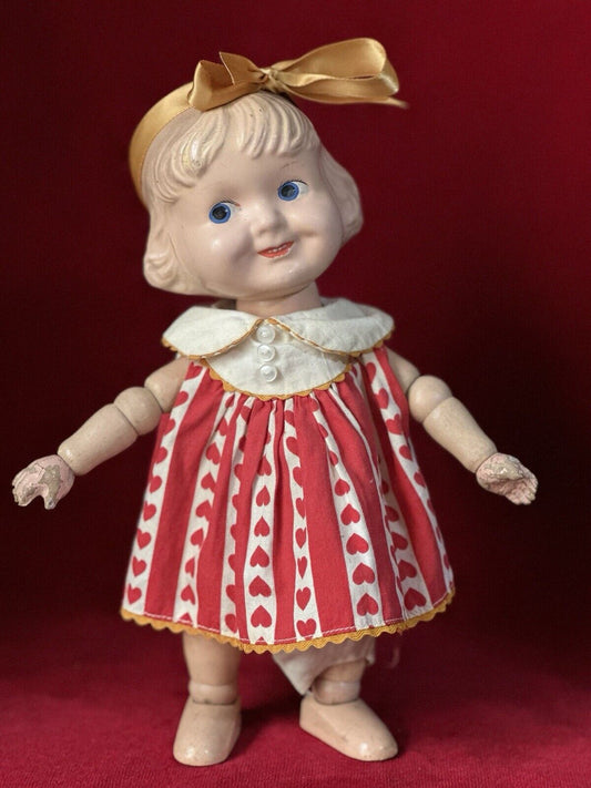 Antique 1920’s Composition Jointed Joseph Kallus Cameo 10” Doll “Margie”