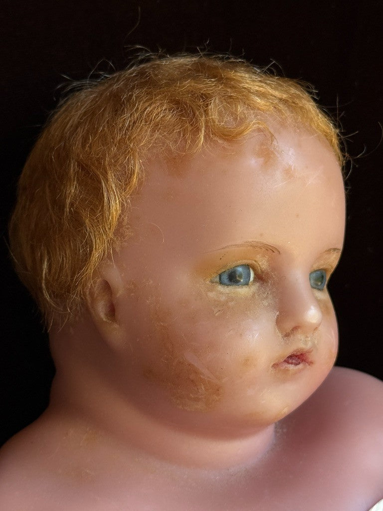 Antique English 21" Pierotti Poured Wax Doll