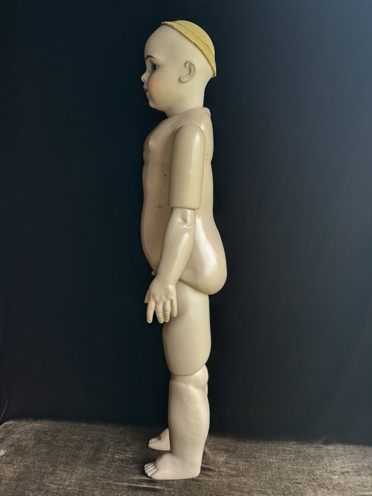 Large Porcelain Composition 29” Reproduction of Antique French Bru Jne Doll
