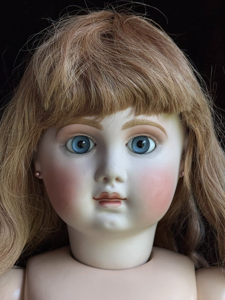Large Jamie Englert Porcelain Compo 28” Repro of Antique French Jumeau Doll