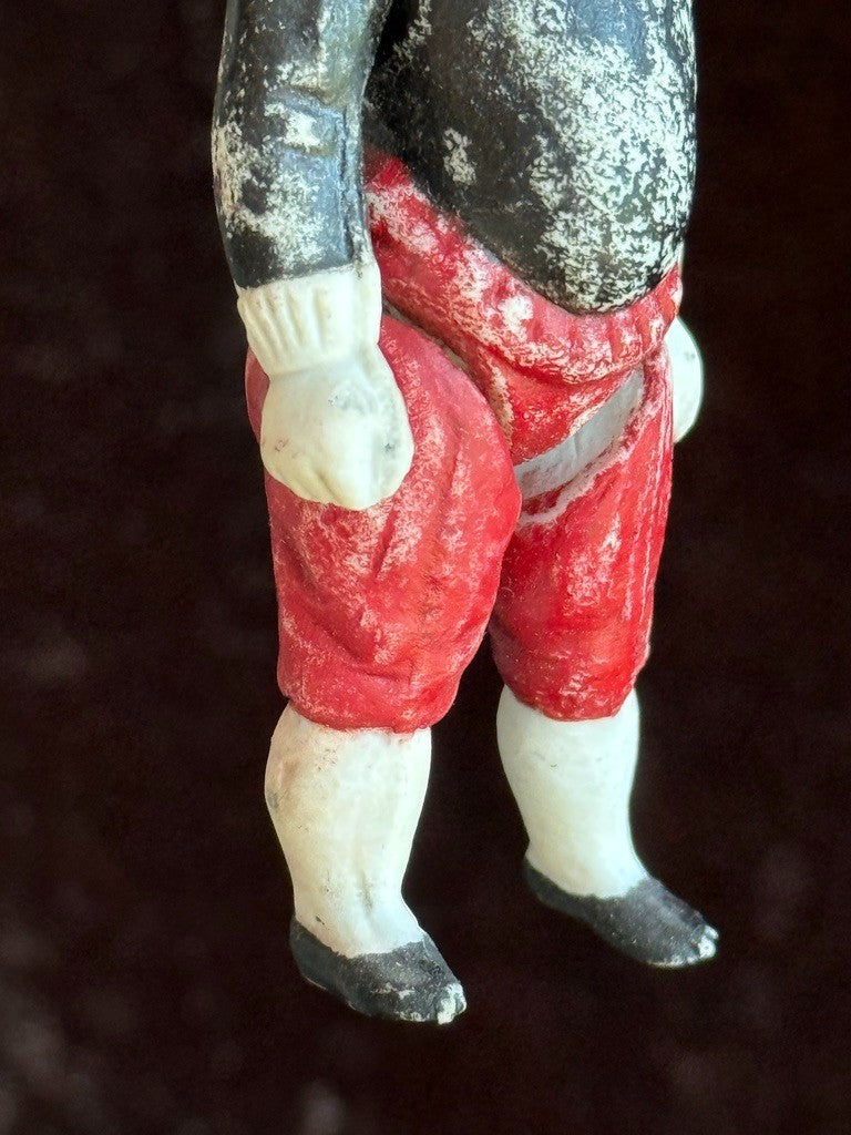 Antique German Miniature All Bisque Punch and Judy Dollhouse Character Doll