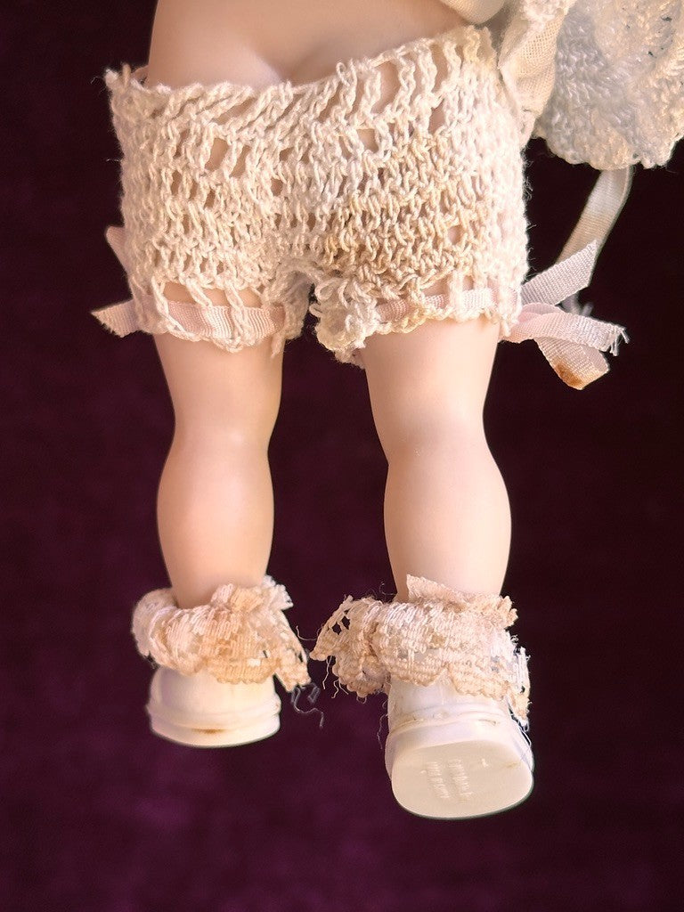 All Porcelain 7” Reproduction of Antique German Armand Marseille Girl 210 Doll