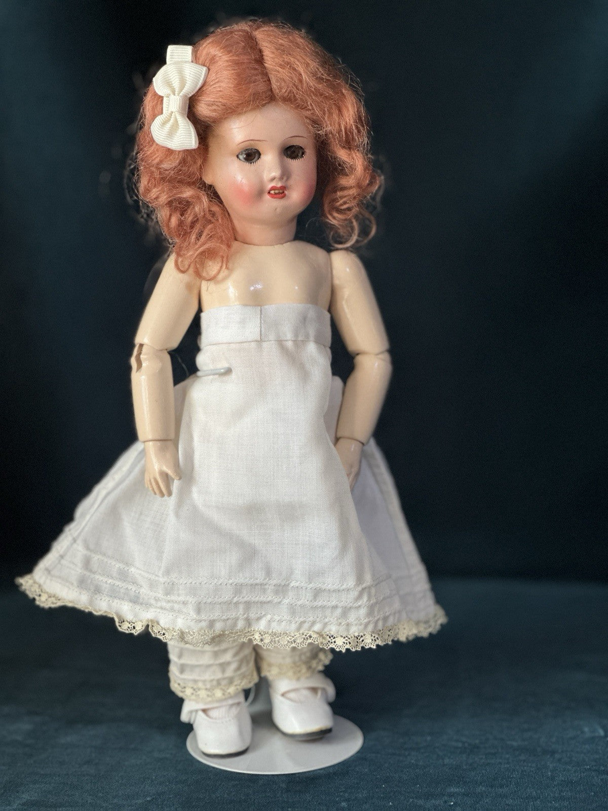 Antique French 10 3/4” Bleuette SFBJ France Papier Mache Head New Body Doll