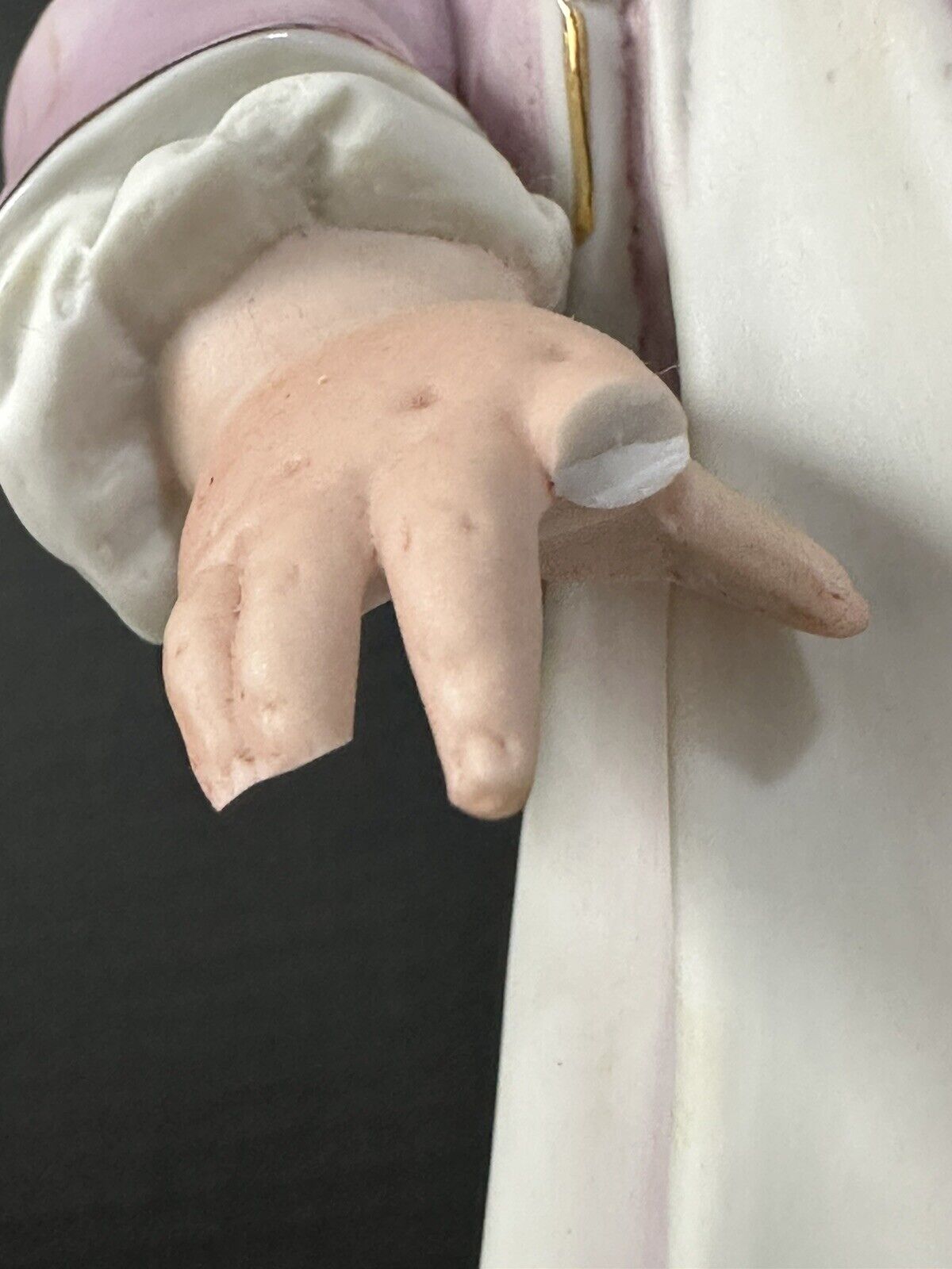 Antique Bisque Unmarked Large 12” Figurine Girl With A Ball