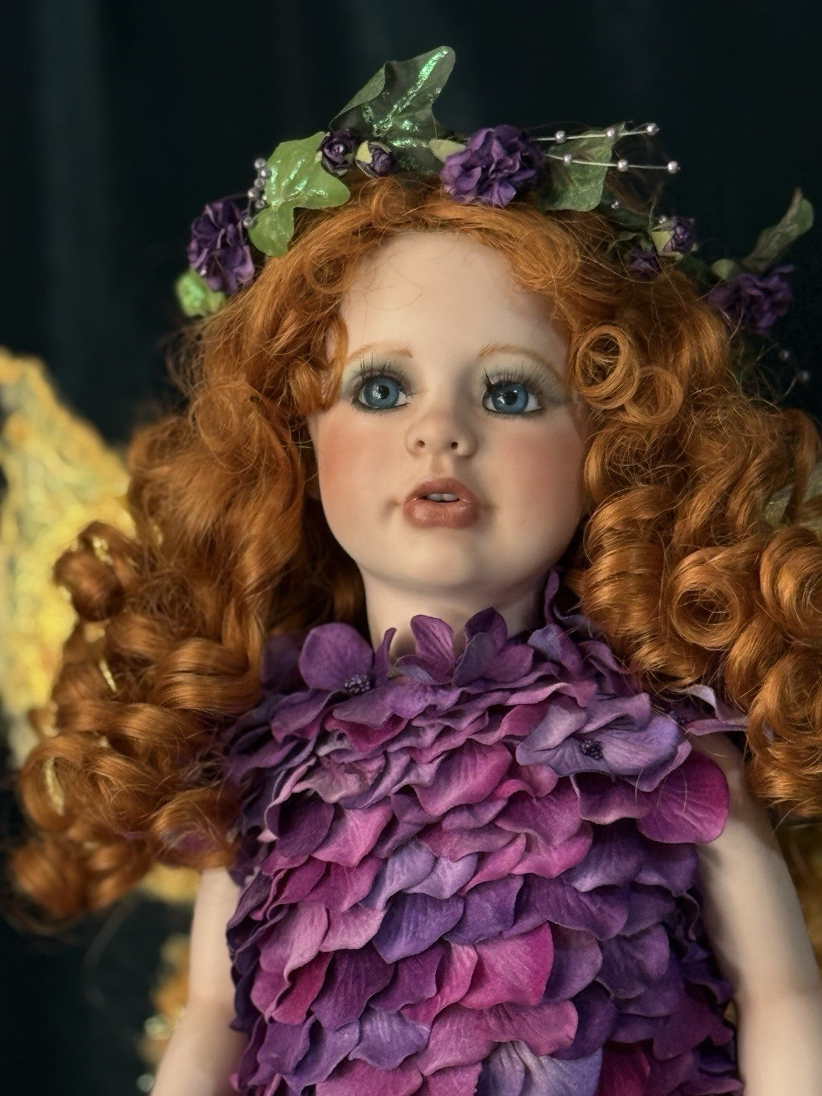 Vintage Reproduction of Linda Mason Porcelain 19” Doll “Tiffany” Artworks 1989