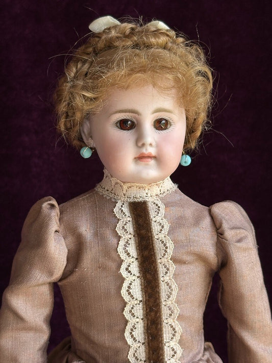 Rare Antique German 12" Simon Halbig 940 Solid Domed Head Closed Mouth Doll