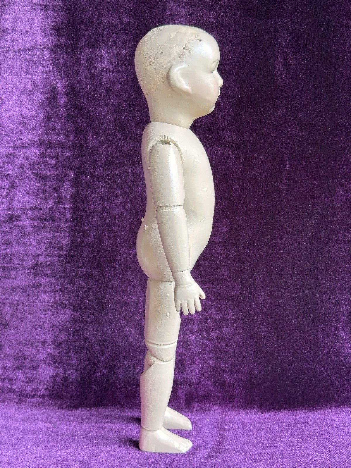 Antique American Schoenhut 16" Wooden Jointed Boy Doll