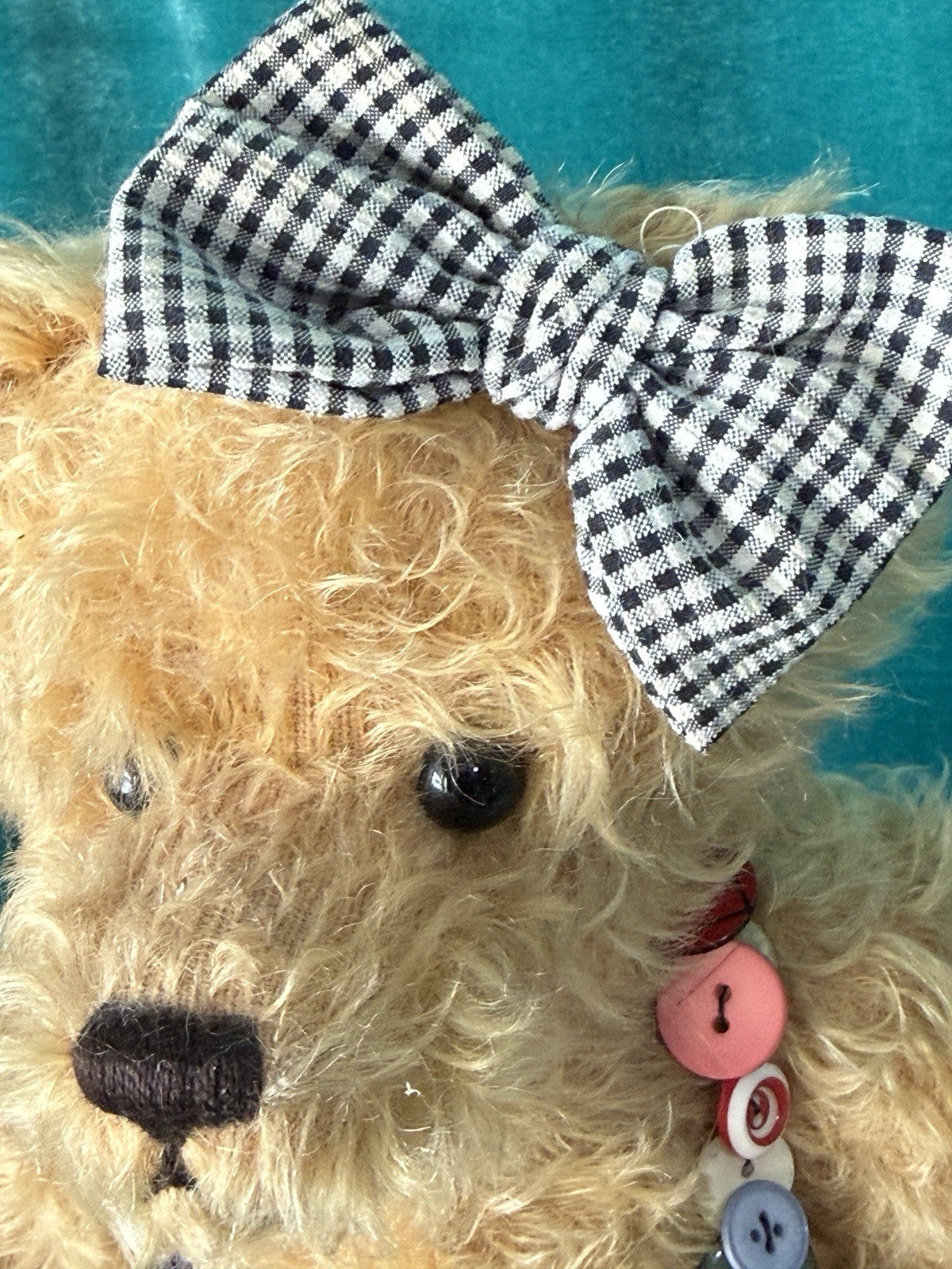 Collectible Porcelain 23” Doll Buttons and Bows by Julia Rueger LE 45 & Teddy