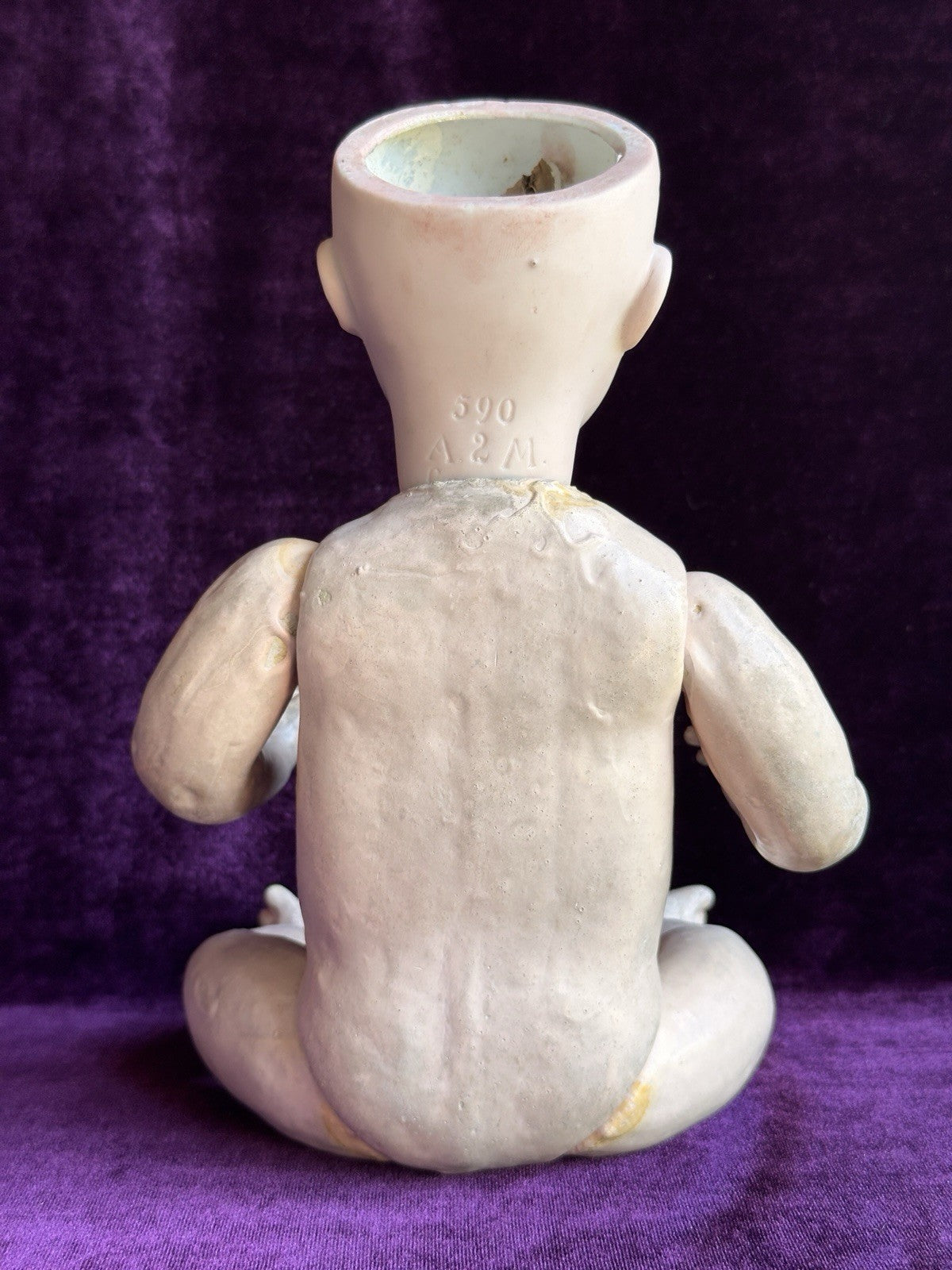Rare Antique German 11.5” Armand Marseille 590 Bisque Head Baby Doll