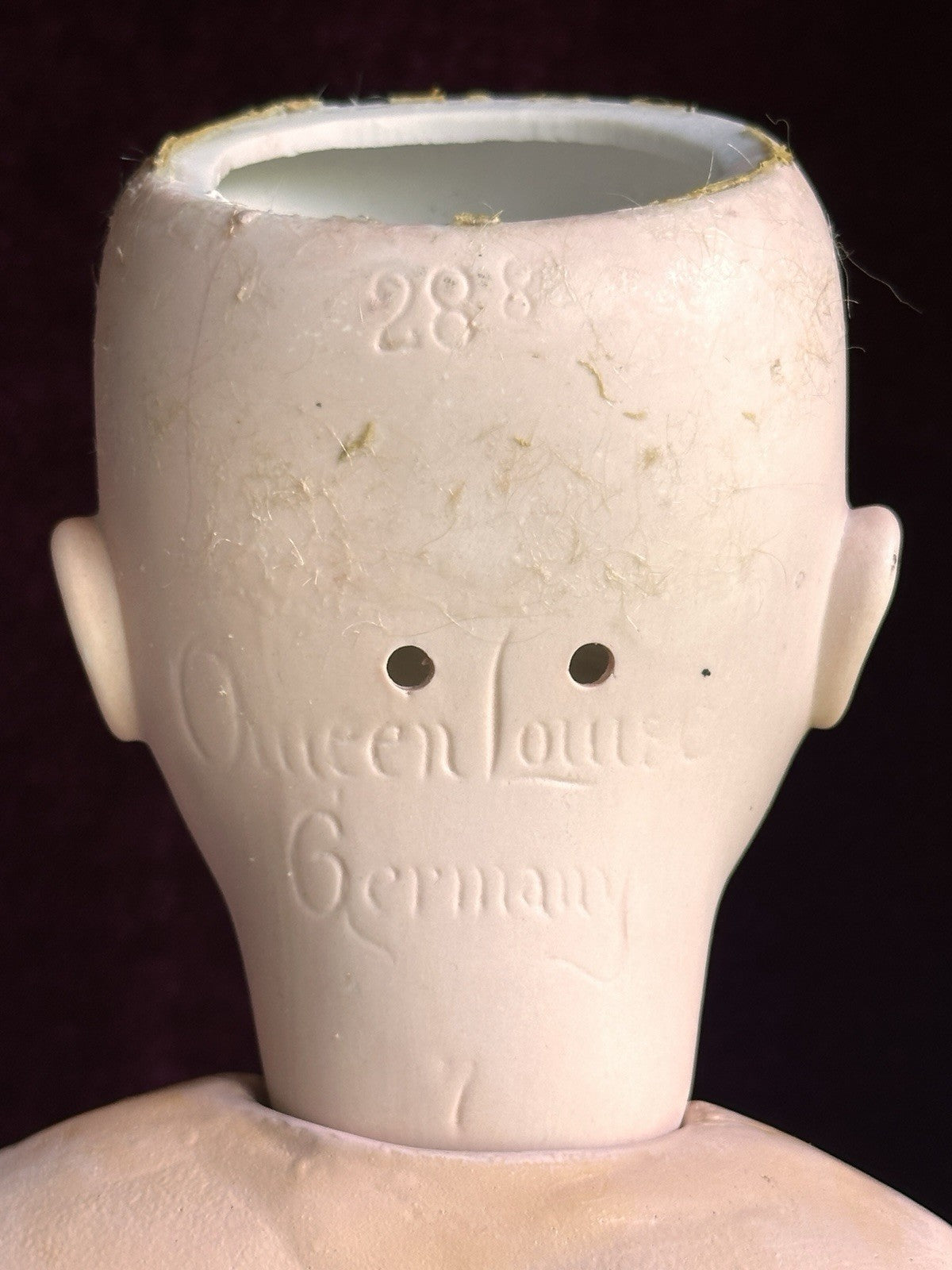 Antique German 25” Queen Louise Doll Bisque Head Composition Body