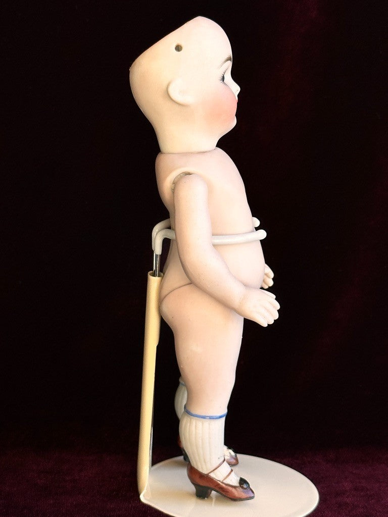 Large Antique German 7.5” Kestner 121 All Bisque Mignonette Doll Swivel Head