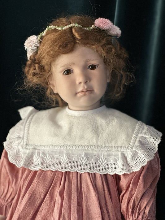 Collectible Artist 22” Porcelain Doll “Moni” by Ruth Treffeisen LE 1/100 COA