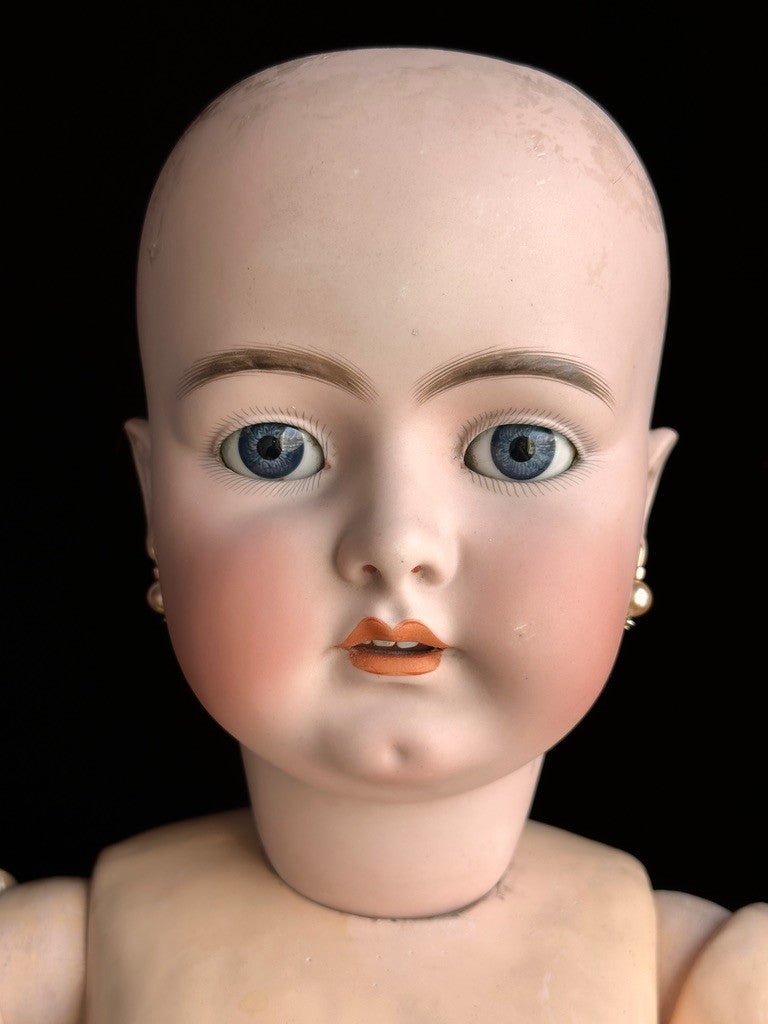 Huge Antique German 36" Franz Schmidt 85 Bisque Head Doll