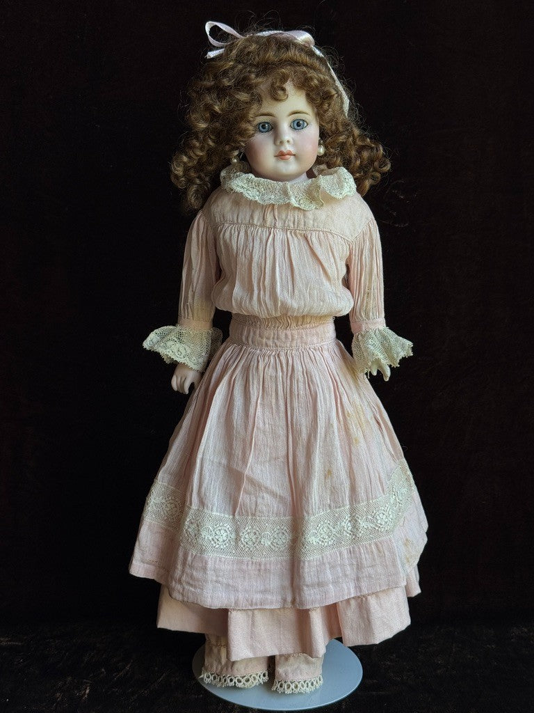 Antique German 16” Gebrüder Kuhnlenz 50 Simon Halbig Belton Bisuqe Head Doll