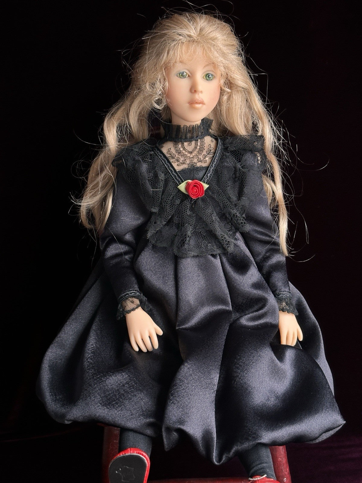 Collectible French Heloise 21.5” Resin/Cloth Doll