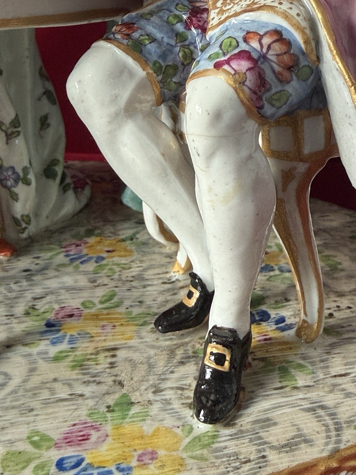 Rare Antique Porcelain Large Figural Group Figurine By Edmé Samson France 1910’s