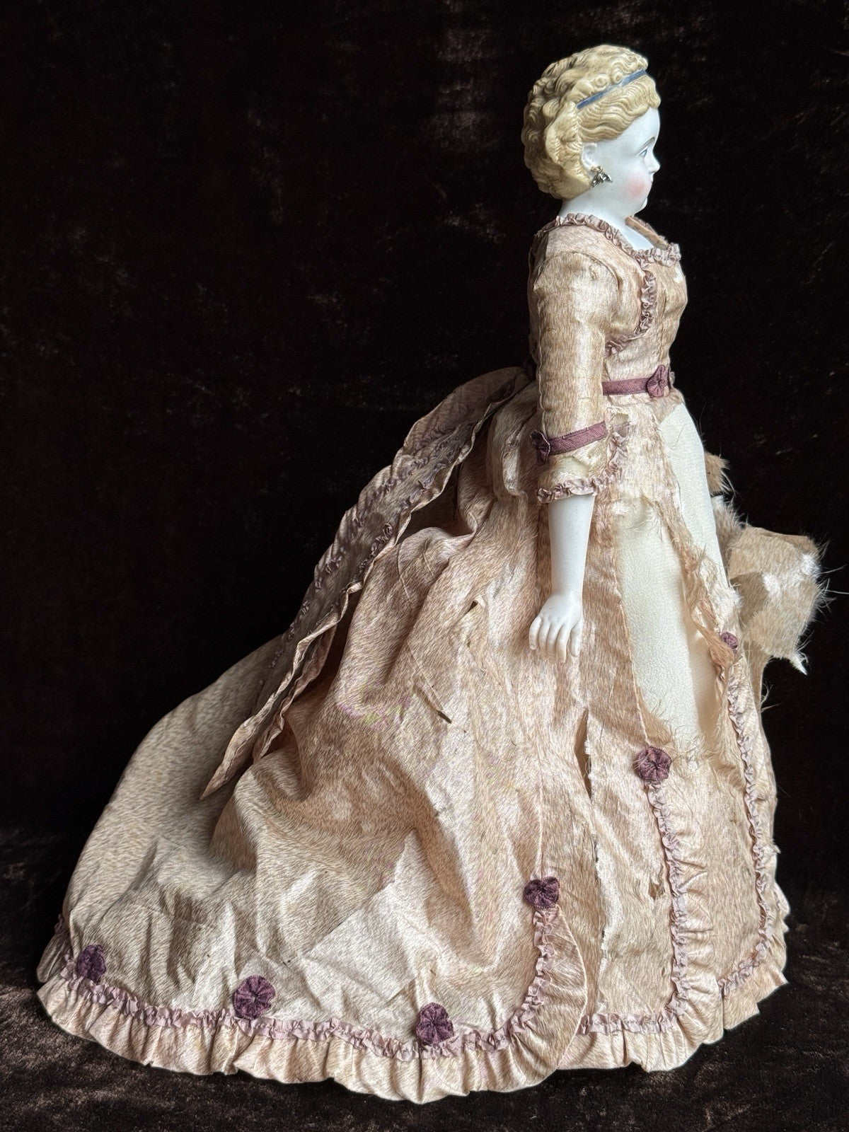 Antique German ABG (?) 11.5” Bisque Head Parian Fashion Doll