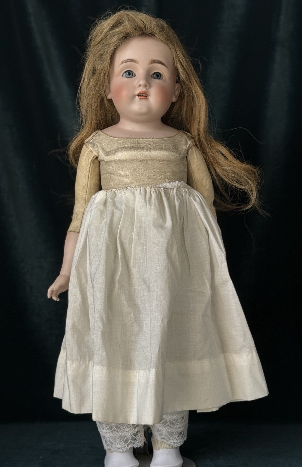 Antique German 21” Kestner 154 Bisque Shoulder Head Doll