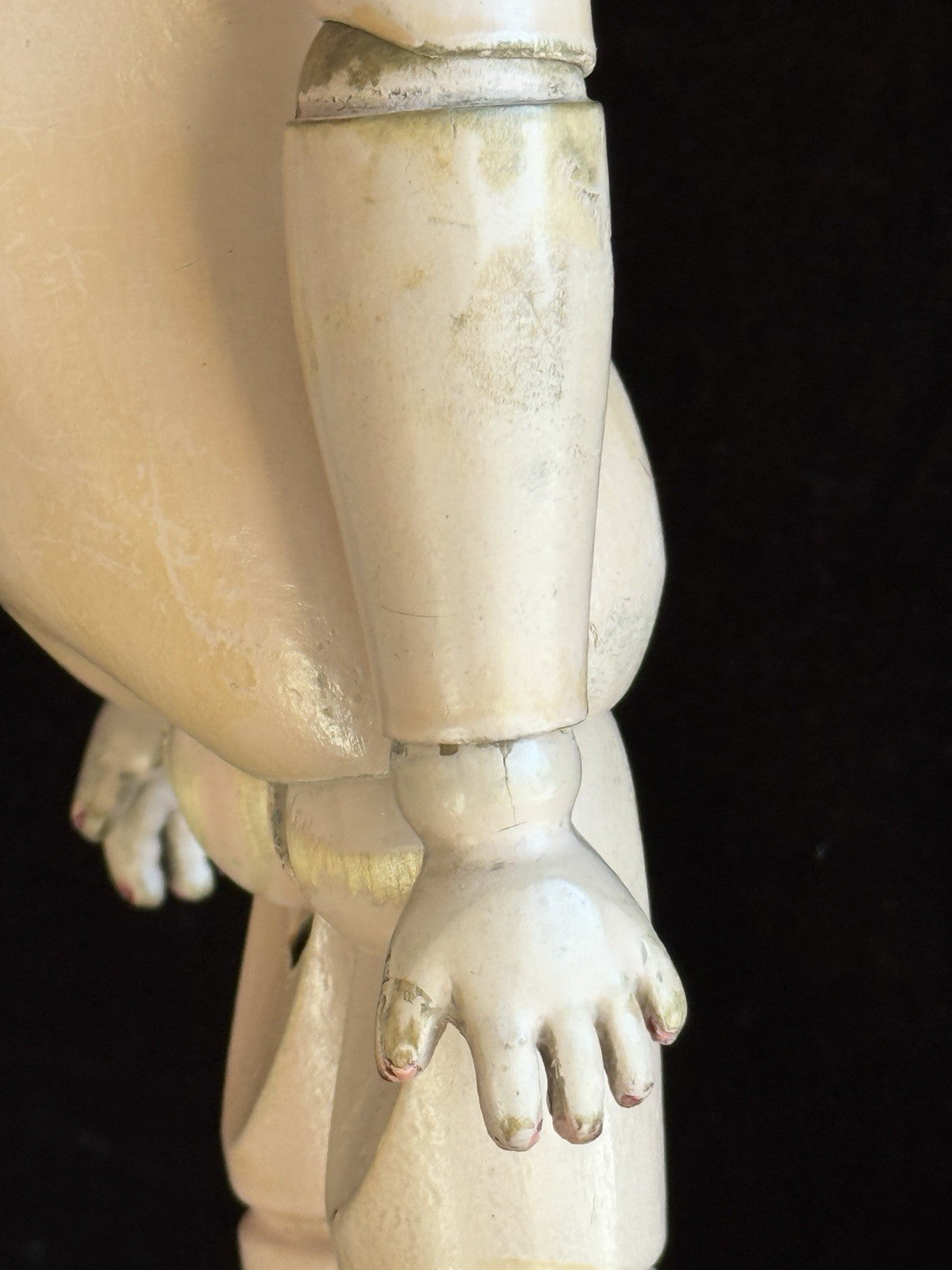 Antique 14.5” American Schoenhut Wood Carved Spring Jointed Character Doll