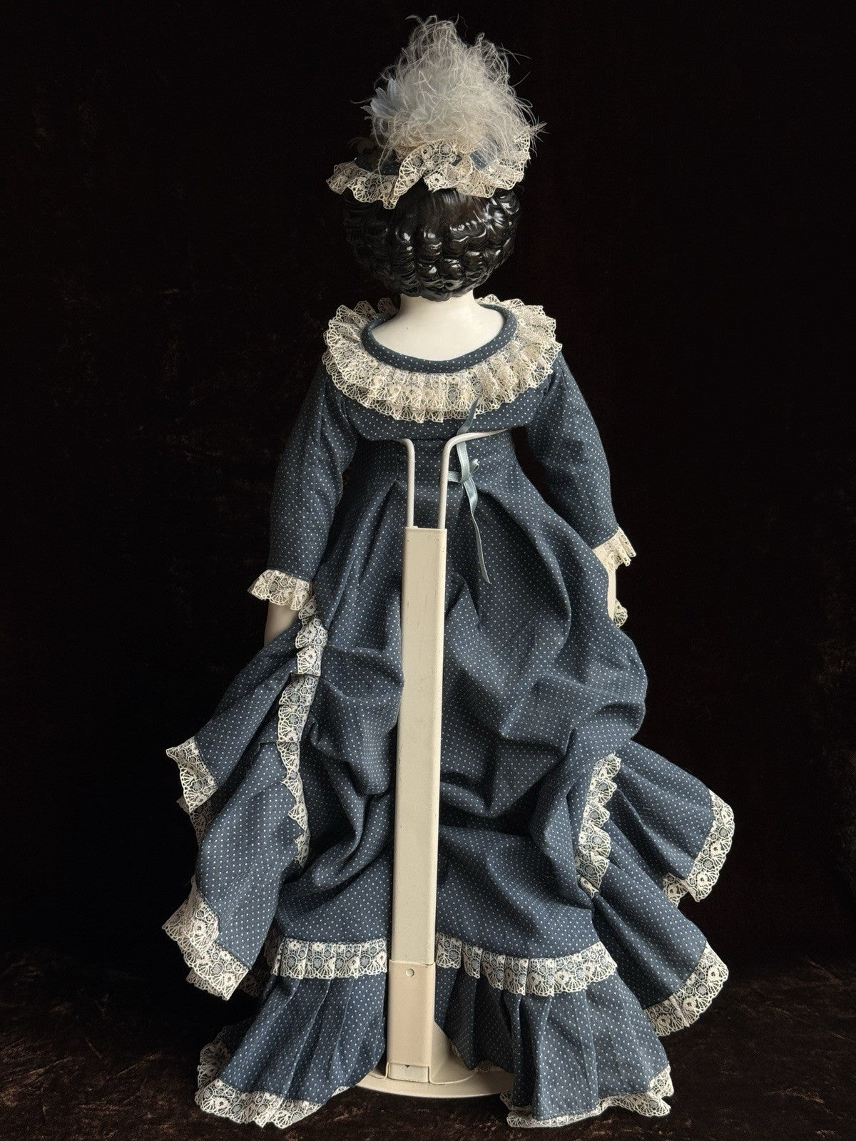 Vintage 22” Reproduction of Antique German Flat Top China Doll