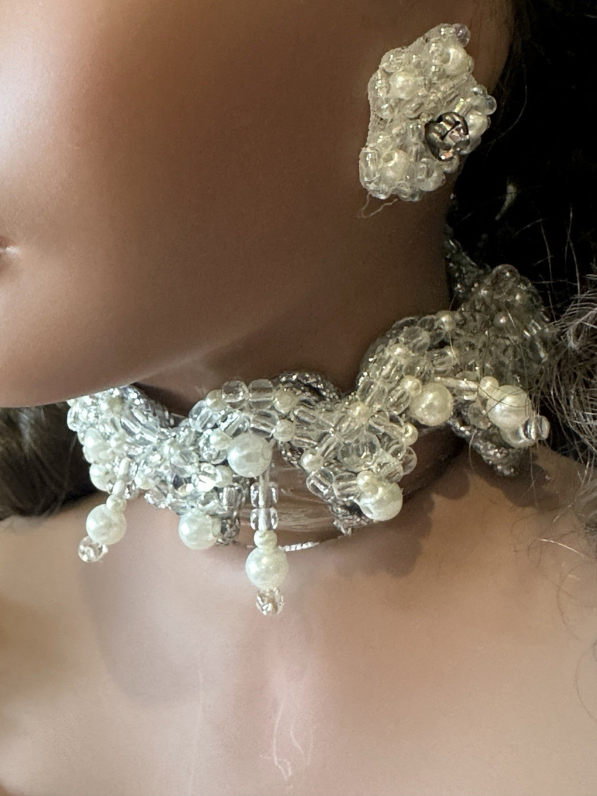 Collectible 26” Porcelain Doll “Pink Shiffon” by Rustie LE 500 Tag/ COA/Stand