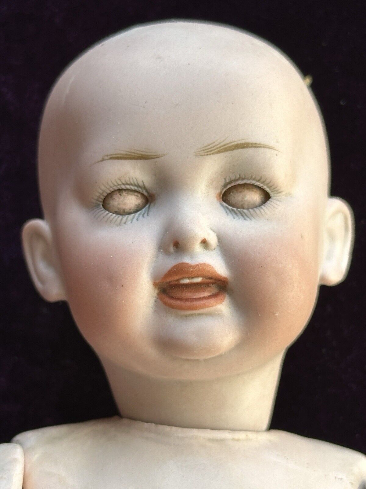 Rare Antique German 11.5” Kley Hahn 160 Open/Closed Mouth Bisque Head Baby Doll