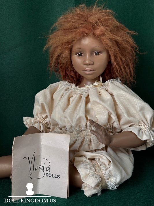 Artist Collectible Resin 19” Doll AA  “Hattie” By Pat Thompson Vlasta Dolls Tag
