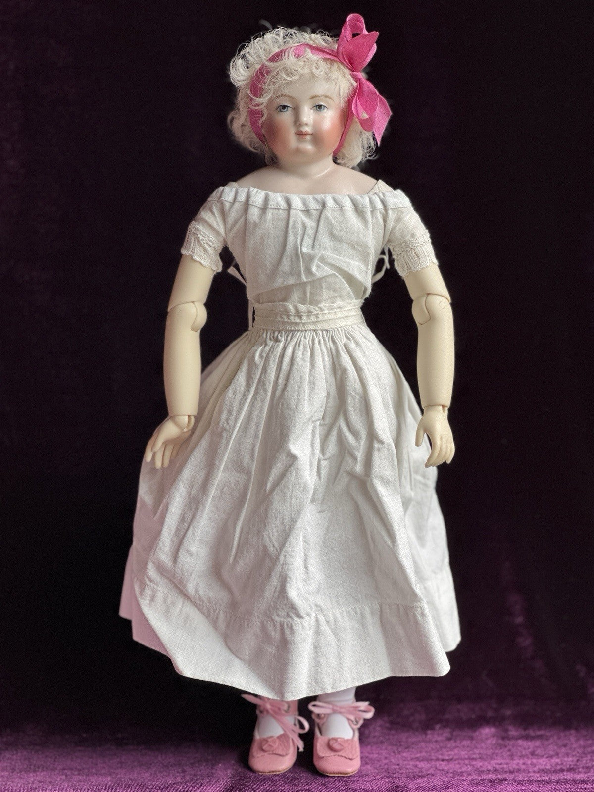 Collectible 15.5” Porcelain Repro of Antique French Huret China Fashion Doll