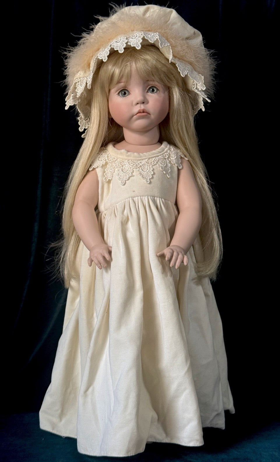 Collectible All Porcelain 24” Doll by Linda Rick The Doll Maker