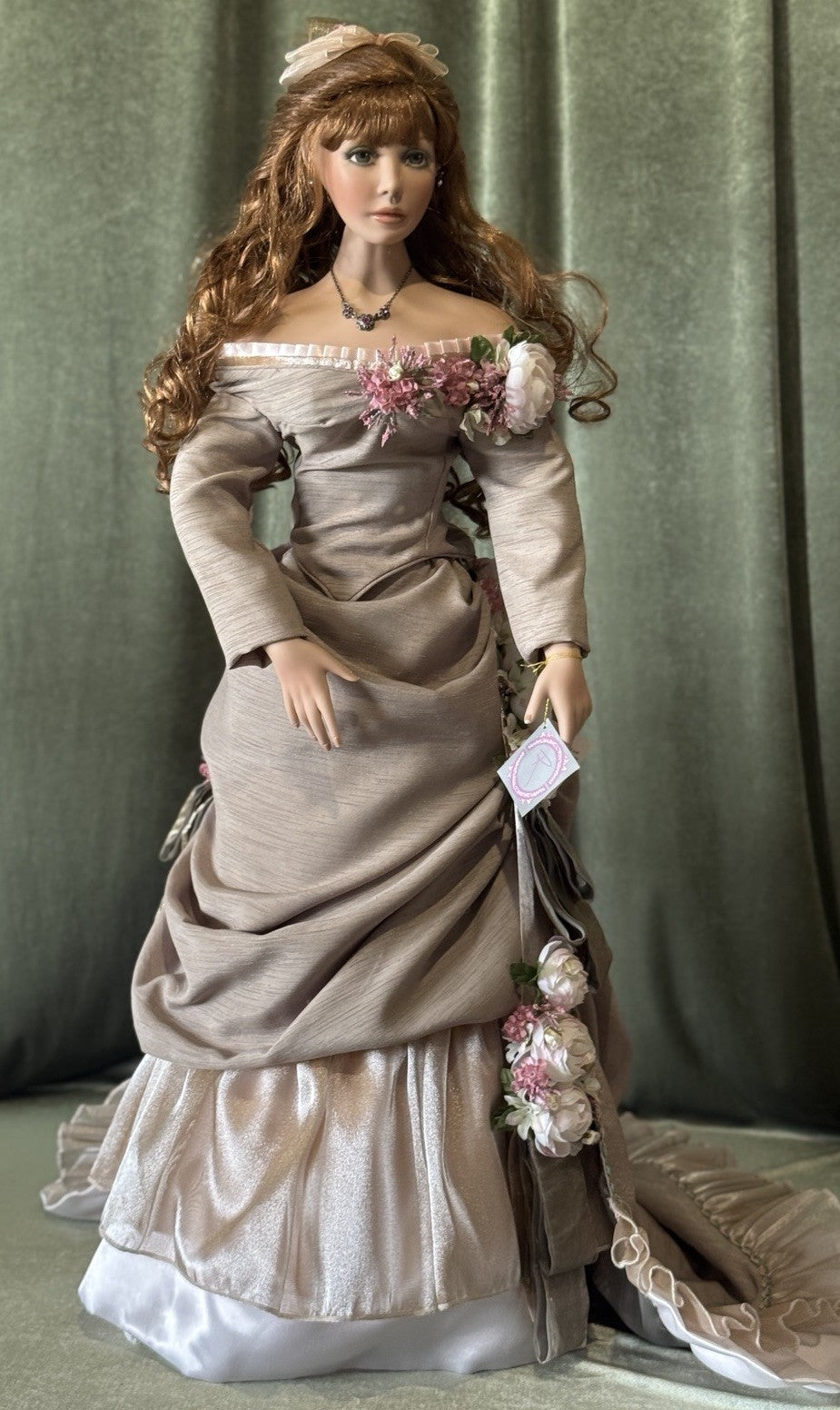 Collectible Porcelain 34” Doll “Charlyn” Pat Dezinski & Rustie LE 400 Tag/Stand