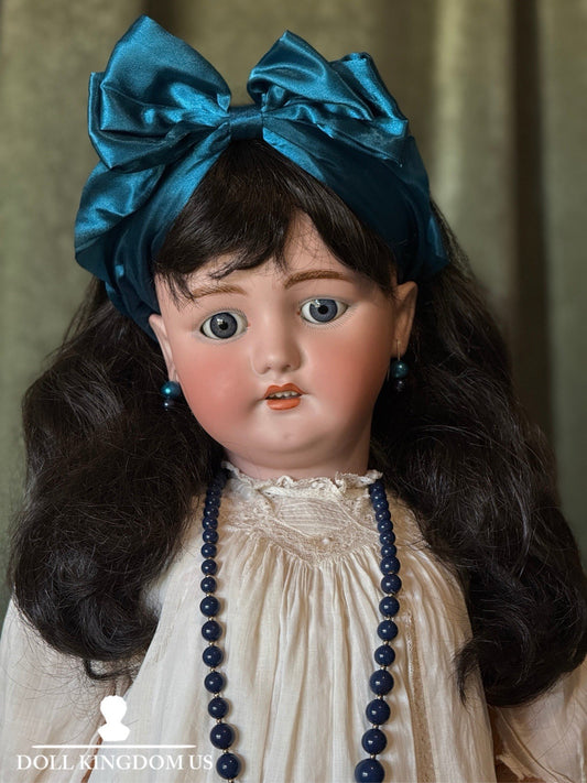 Antique German Simon Halbig CM Bergmann 33” Doll Bisque Head Composition Body
