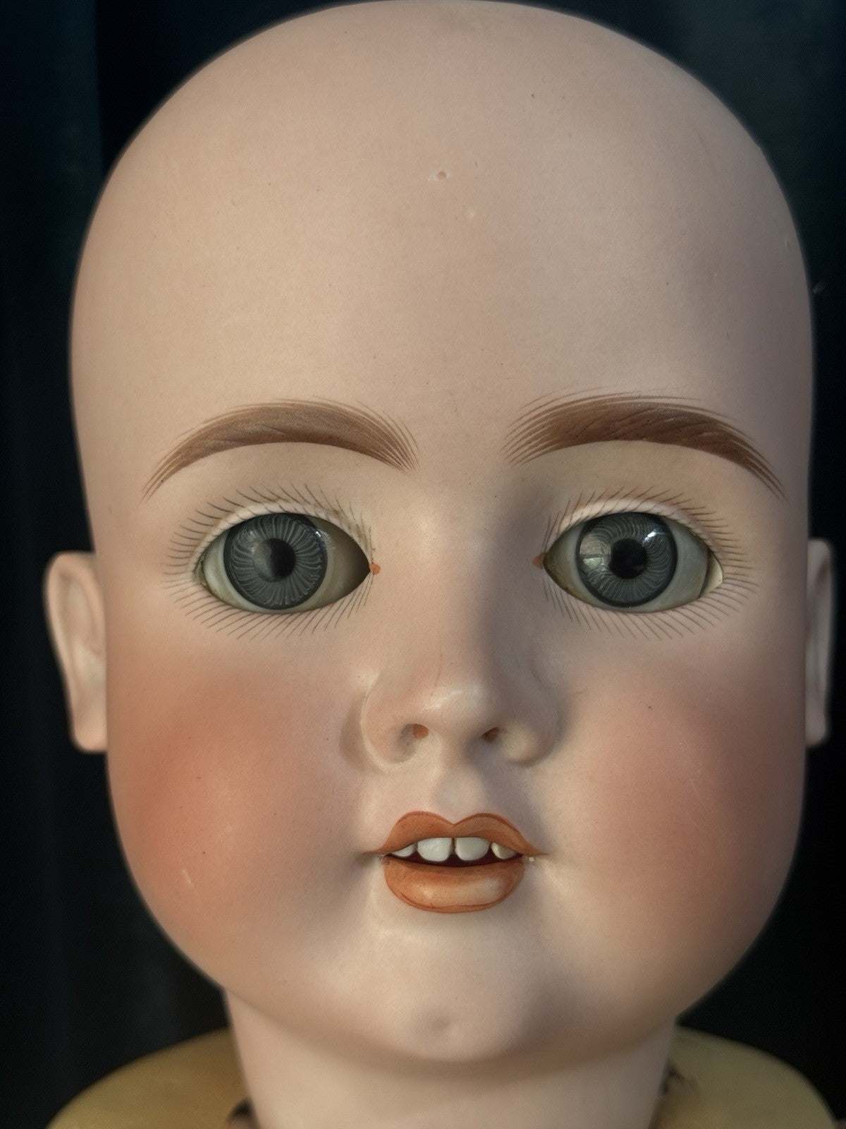 Antique German Kley Hahn Walkure 30” Doll Bisque Head Composition Body
