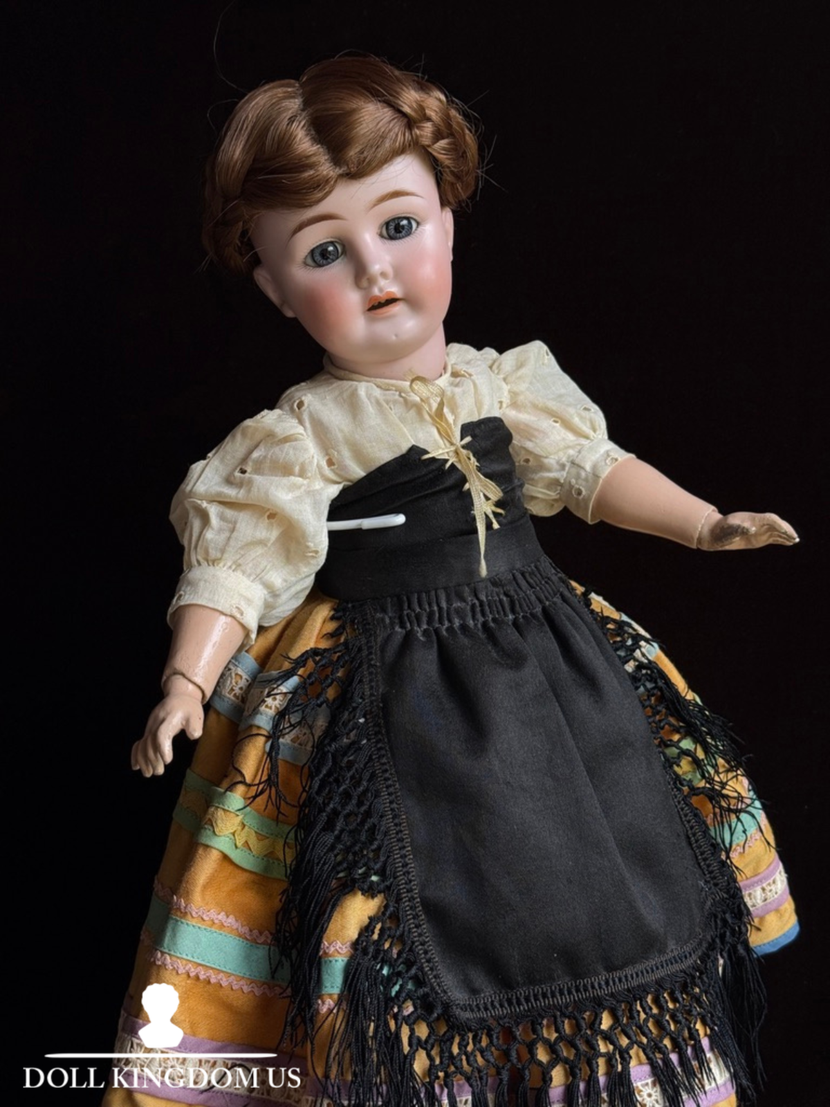 Unidentified 19" Antique German (?) 1902 Bisque Head Doll