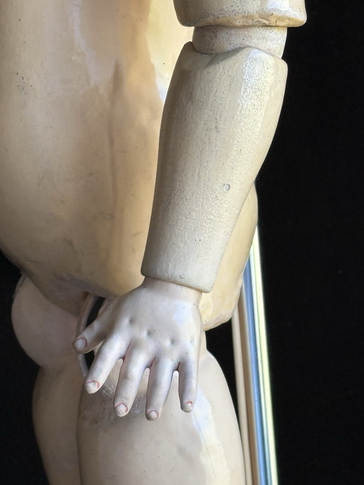 Antique German 25” Queen Louise Bisque Head Composition Body Doll