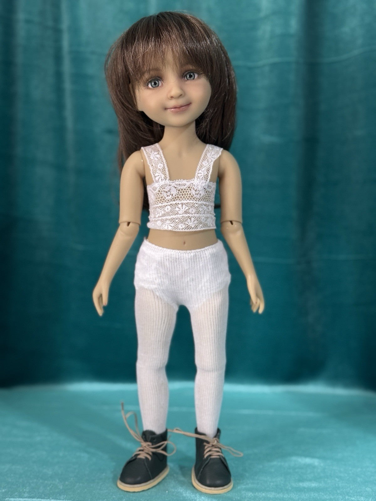 OOAK Ruby Red Fashion Friends Dianna Effner 14 1/2" Doll By Artist Laura Corti