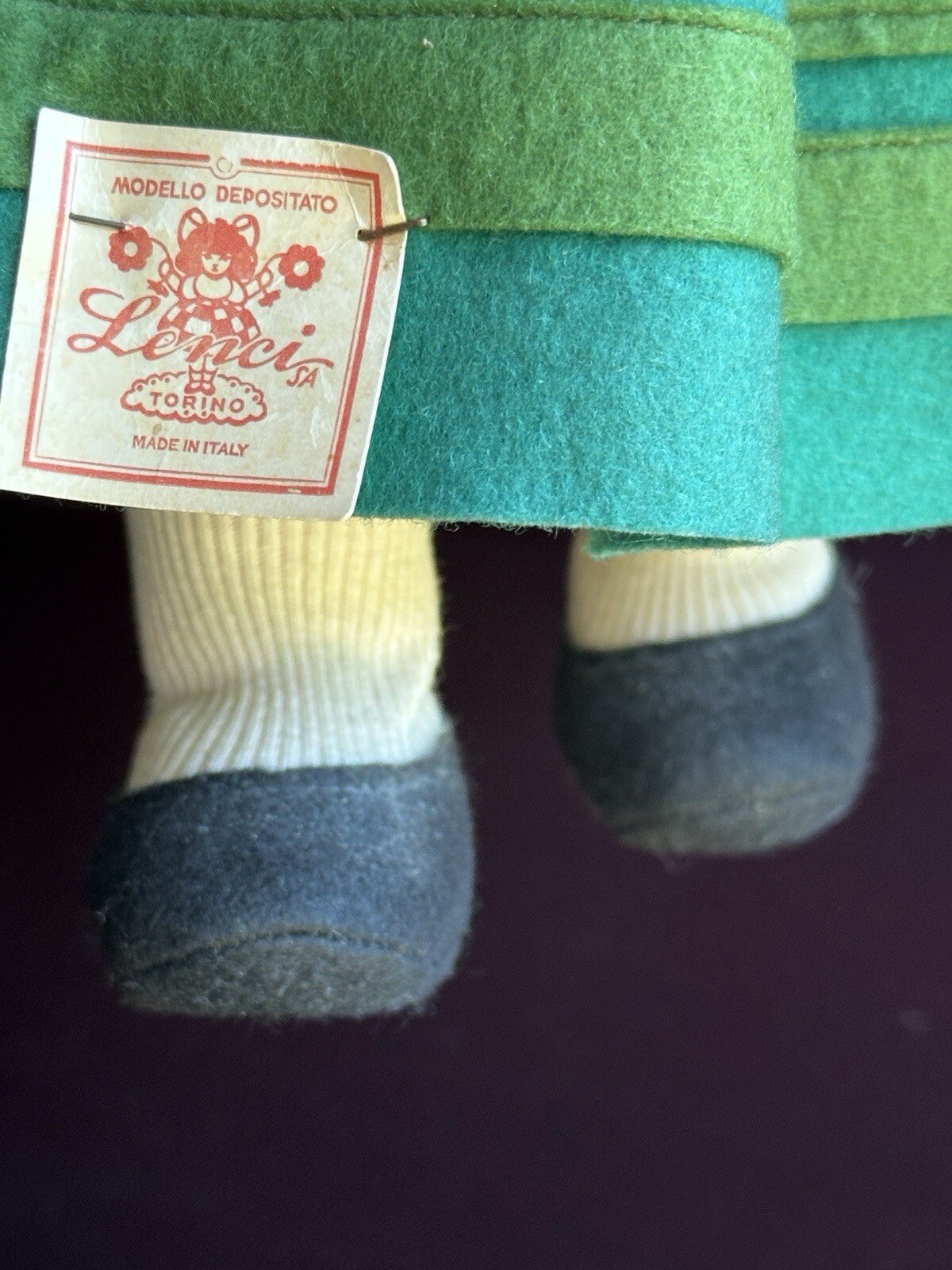 Vintage Italian Lenci 19” Felt Doll in Regional Torino Costume with Tags
