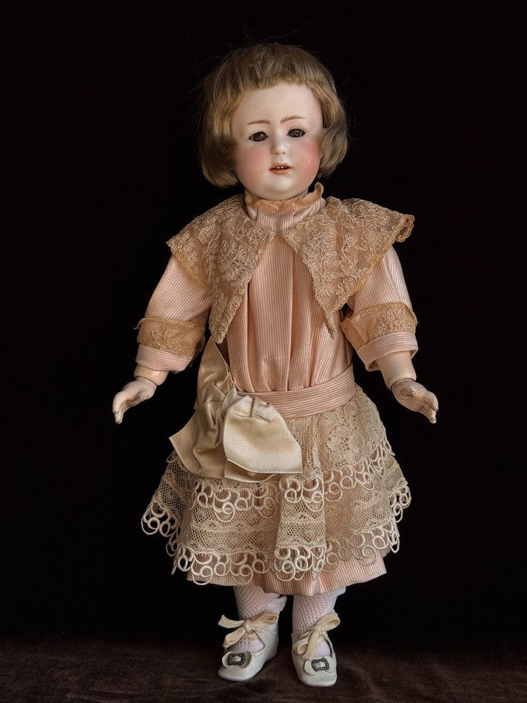 Antique German 16” Gebruder Heubach 10532 Bisque Head Character Doll