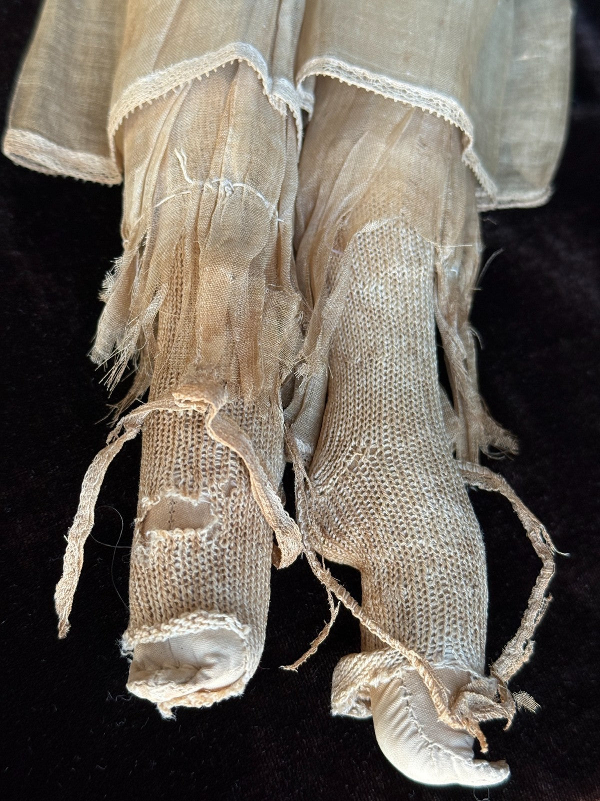 Vintage Italian 24.5” Lenci Artdeco French Boudoir Felt Cloth Character Doll