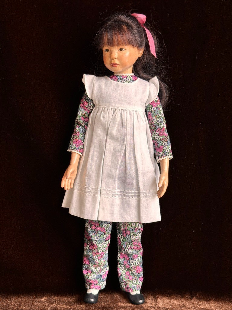 OOAK NIADA Artist Patricia Ryan Brooks 13.5” Wood Hand Carved Doll