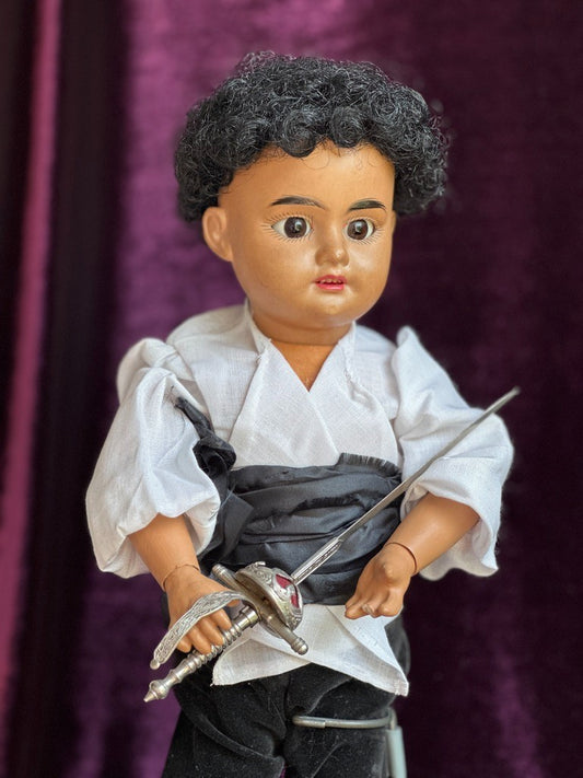 Rare Antique German 17" Armand Marseille 1894 Dep Dark Complexion Boy Doll