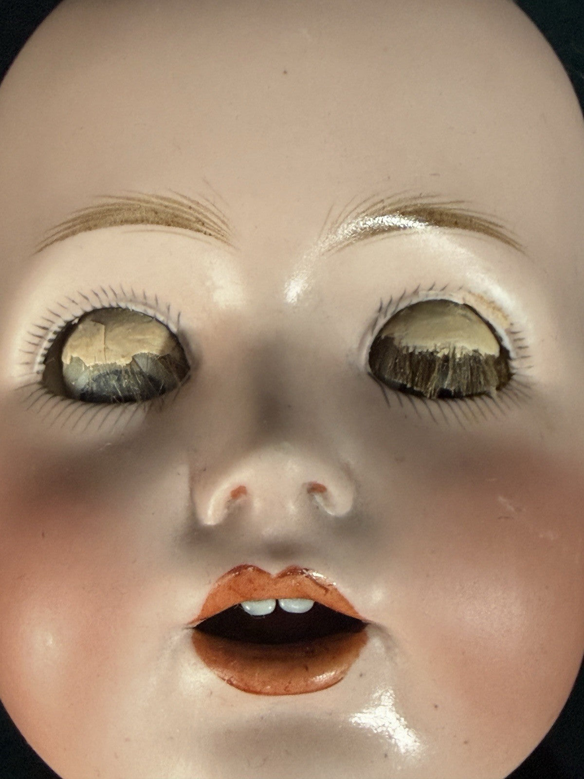 Antique German J.D. Kestner Mold 257 Bisque Head Character Baby 17” Doll